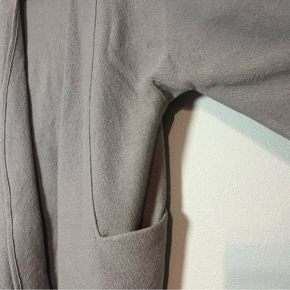 Alfani Light Gray Grey Merino Wool Sweater Open Front Cardigan Size Large NWT - Picture 9 of 10